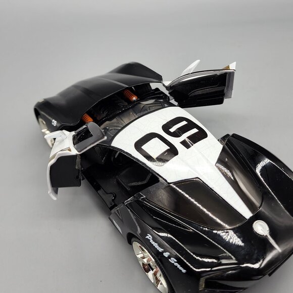 Jada Toys 2009 Corvette Stingray Concept 1:24 Black Highway Patrol Car Model - Picture 9 of 11